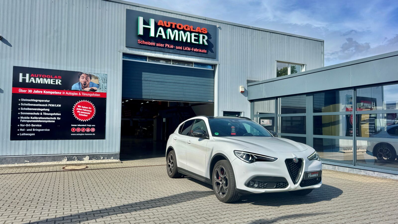 Alfa Romeo Autoglas Hammer Scheibenwechsel